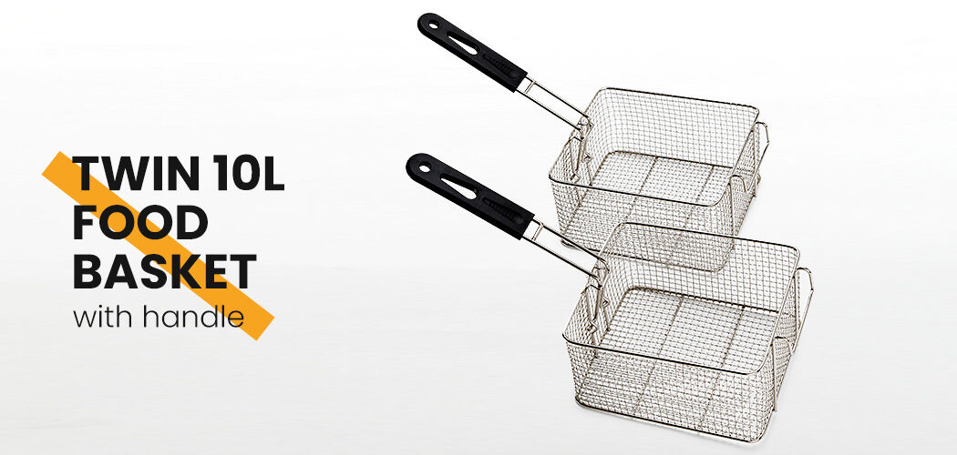 EuroChef Commercial Electric Deep Fryer Twin Frying Basket Chip Cooker Fry 5