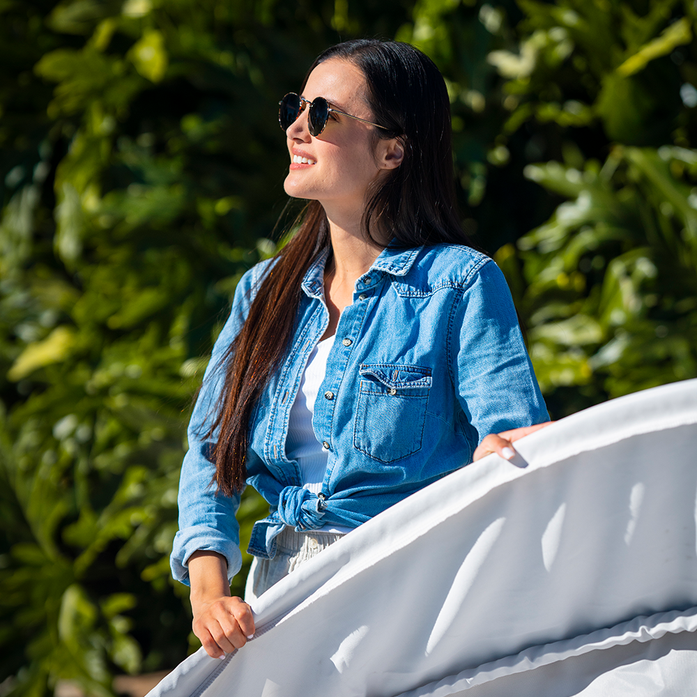 LONDON RATTAN 3PC Outdoor Daybed Patio Rattan Sofa Sun Lounge Furniture Grey Wicker Off White Canopy 10