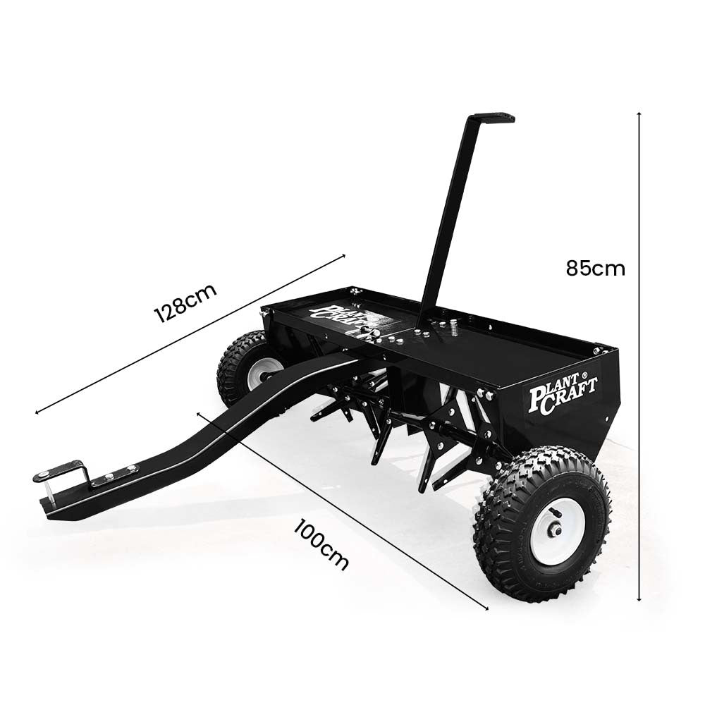 PlantCraft Tow Behind Plug Lawn Aerator 1m (40") Wide, Universal Hitch for Ride on Mower, Garden Tractor 6