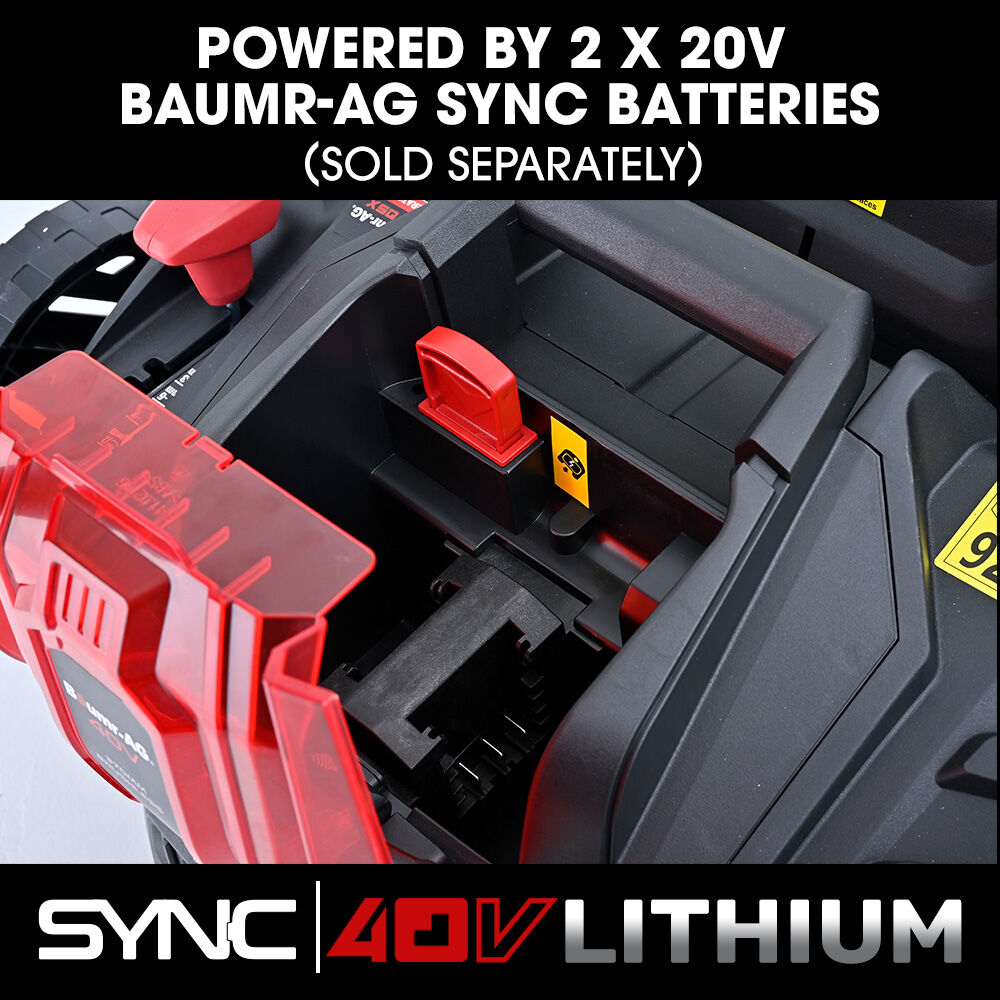 BAUMR-AG 370SX 40V SYNC Cordless Lawn Aerator & Scarifier, Skin Only, Brushless, Scarifying Blade and Dethatcher Rake Cartridges, 4 Depths 8