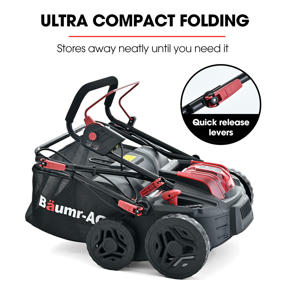 BAUMR-AG 370SX 40V SYNC Cordless Lawn Aerator & Scarifier, Skin Only, Brushless, Scarifying Blade and Dethatcher Rake Cartridges, 4 Depths 9