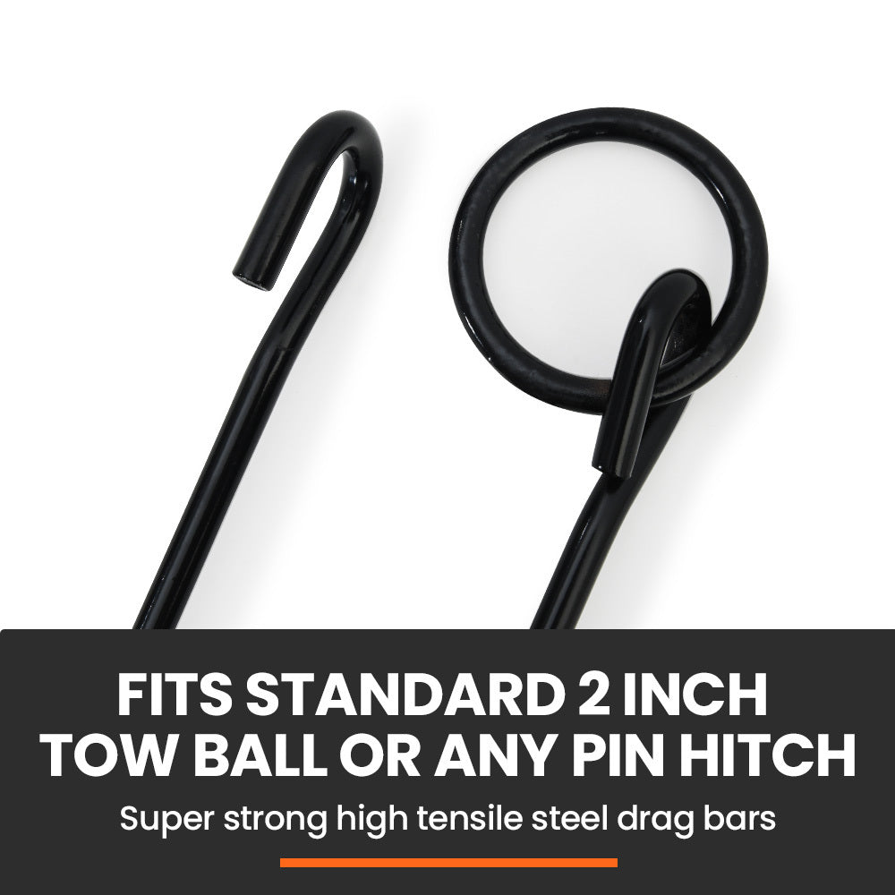 PlantCraft Tow Behind Drag Harrow Rake, 1.4m Wide, for Ride-on Mower LawnTractor on Pasture Paddock 3