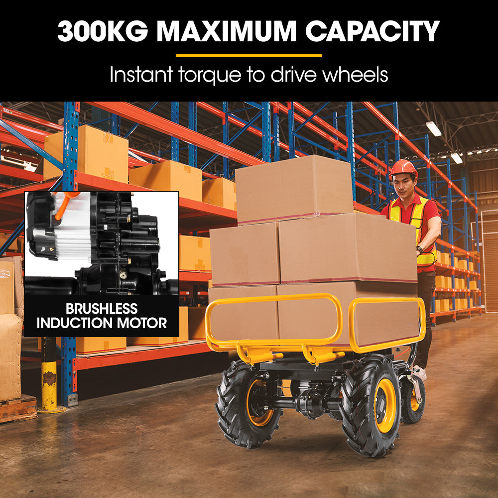 Baumr-AG 40V Battery Powered Material Handling Dumper Wheelbarrow Motorised Electric, 300kg Capacity 3