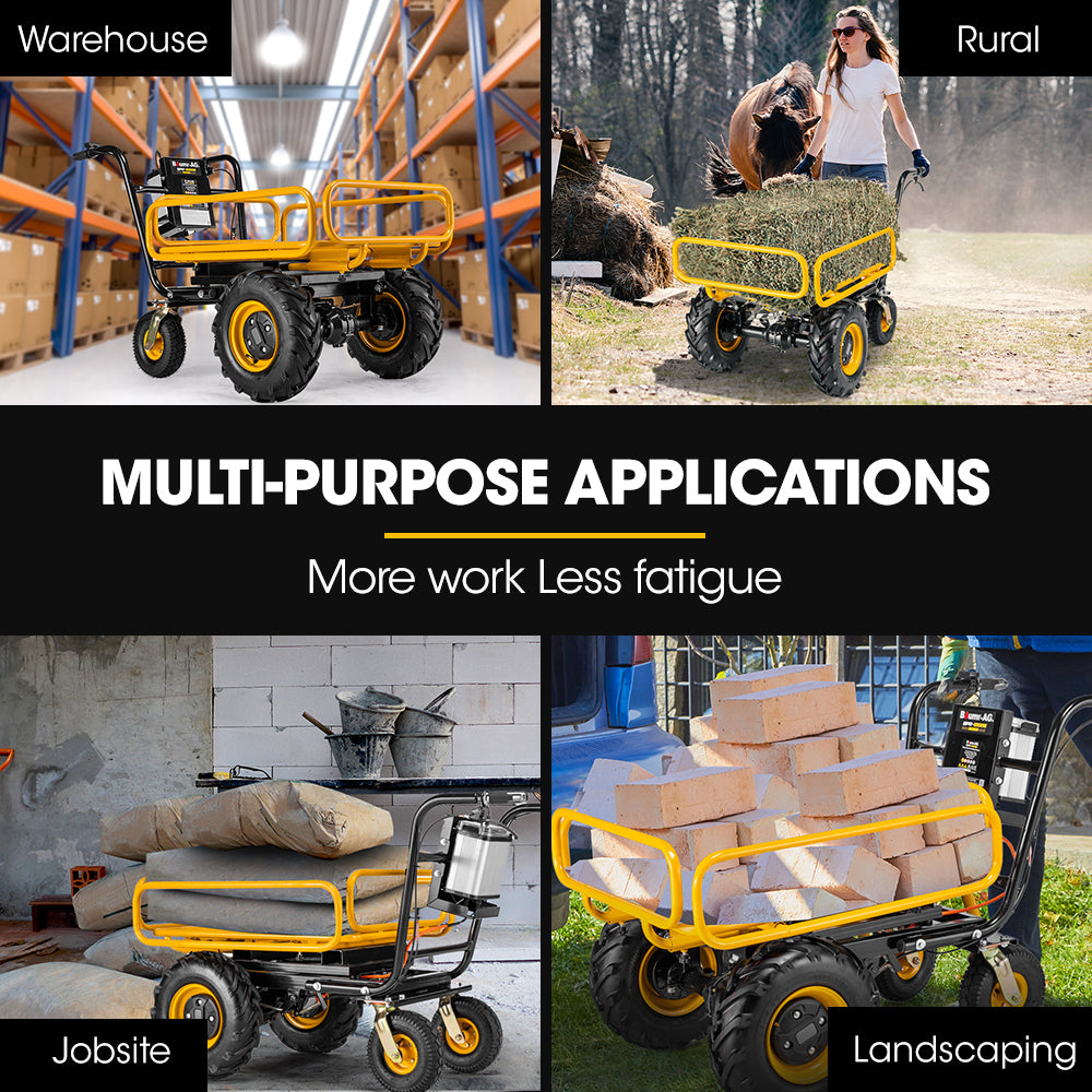 Baumr-AG 40V Battery Powered Material Handling Dumper Wheelbarrow Motorised Electric, 300kg Capacity 4