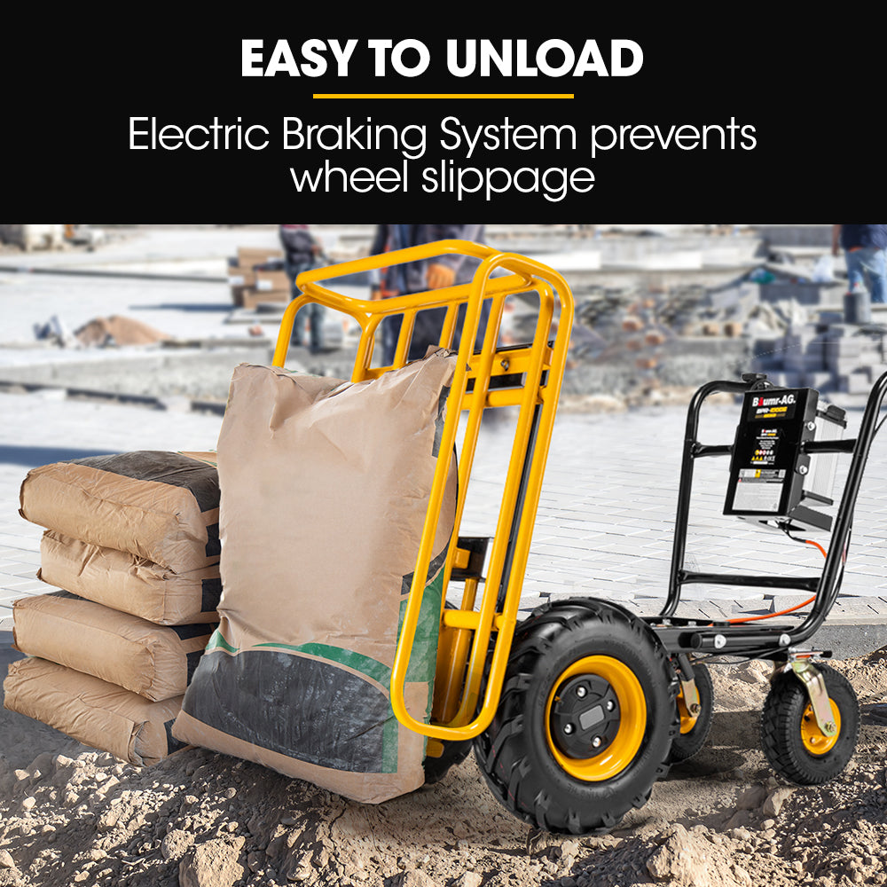 Baumr-AG 40V Battery Powered Material Handling Dumper Wheelbarrow Motorised Electric, 300kg Capacity 10