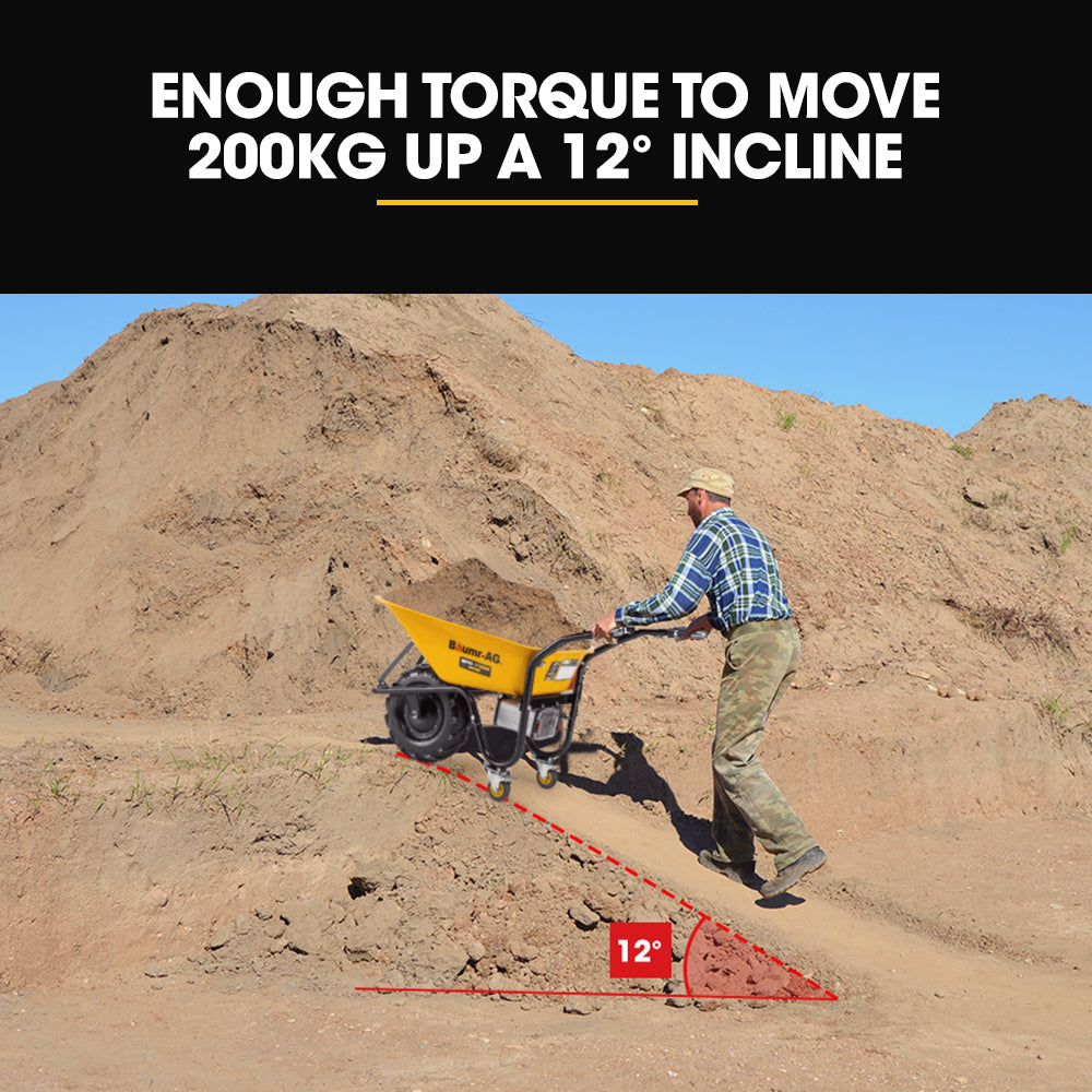 Baumr-AG 40V Battery Powered Wheelbarrow Motorised Electric, 80L Bucket Volume, 260kg Capacity 6