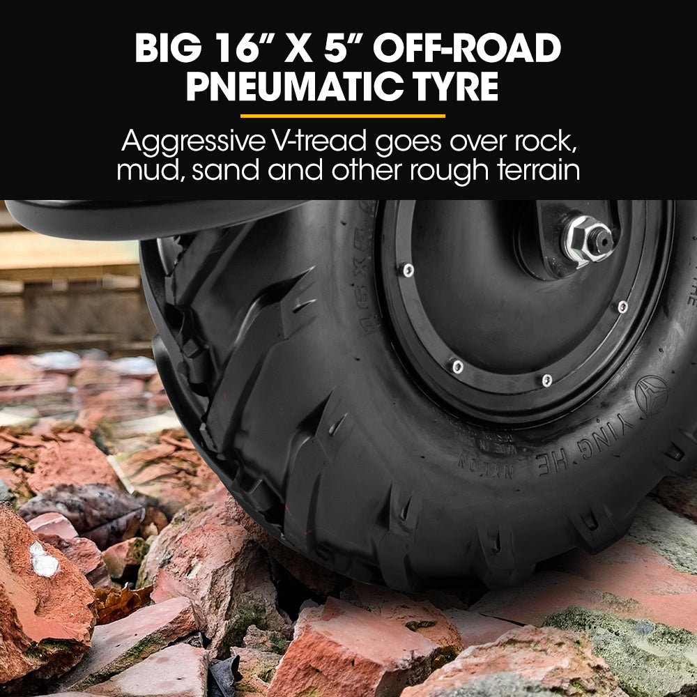 Baumr-AG 40V Battery Powered Wheelbarrow Motorised Electric, 80L Bucket Volume, 260kg Capacity 9