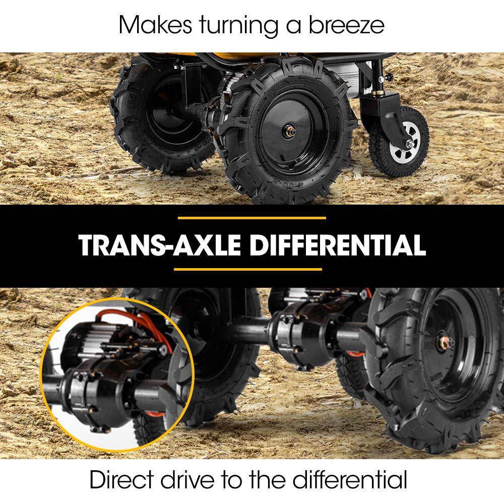 Baumr-AG 40V Battery Powered Wheelbarrow Motorised Electric, 100L Bucket Volume, 4 Wheel, 260kg Capacity 4