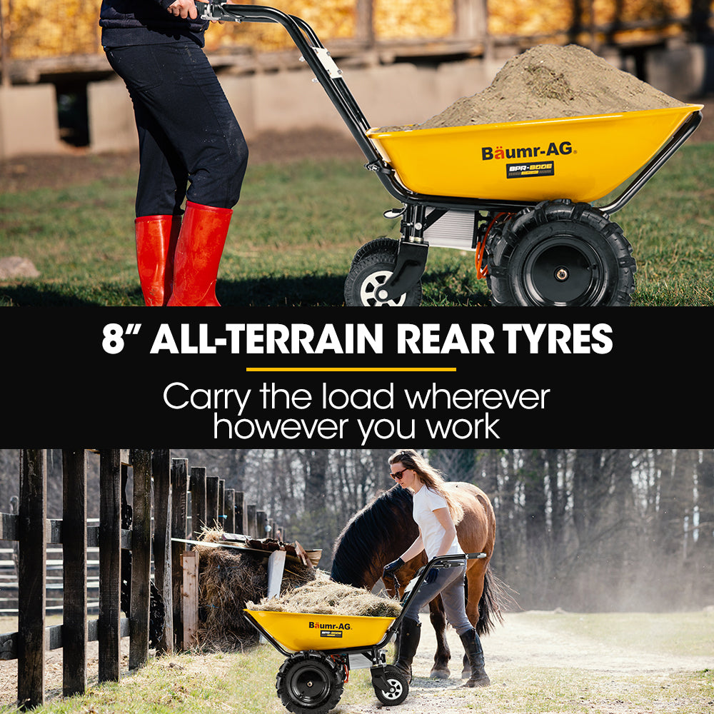 Baumr-AG 40V Battery Powered Wheelbarrow Motorised Electric, 100L Bucket Volume, 4 Wheel, 260kg Capacity 7
