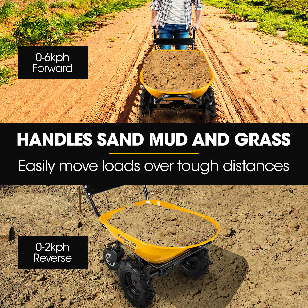 Baumr-AG 40V Battery Powered Wheelbarrow Motorised Electric, 100L Bucket Volume, 4 Wheel, 260kg Capacity 8