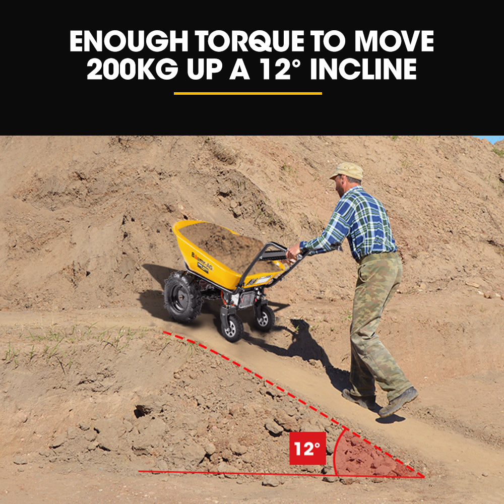 Baumr-AG 40V Battery Powered Wheelbarrow Motorised Electric, 100L Bucket Volume, 4 Wheel, 260kg Capacity 9