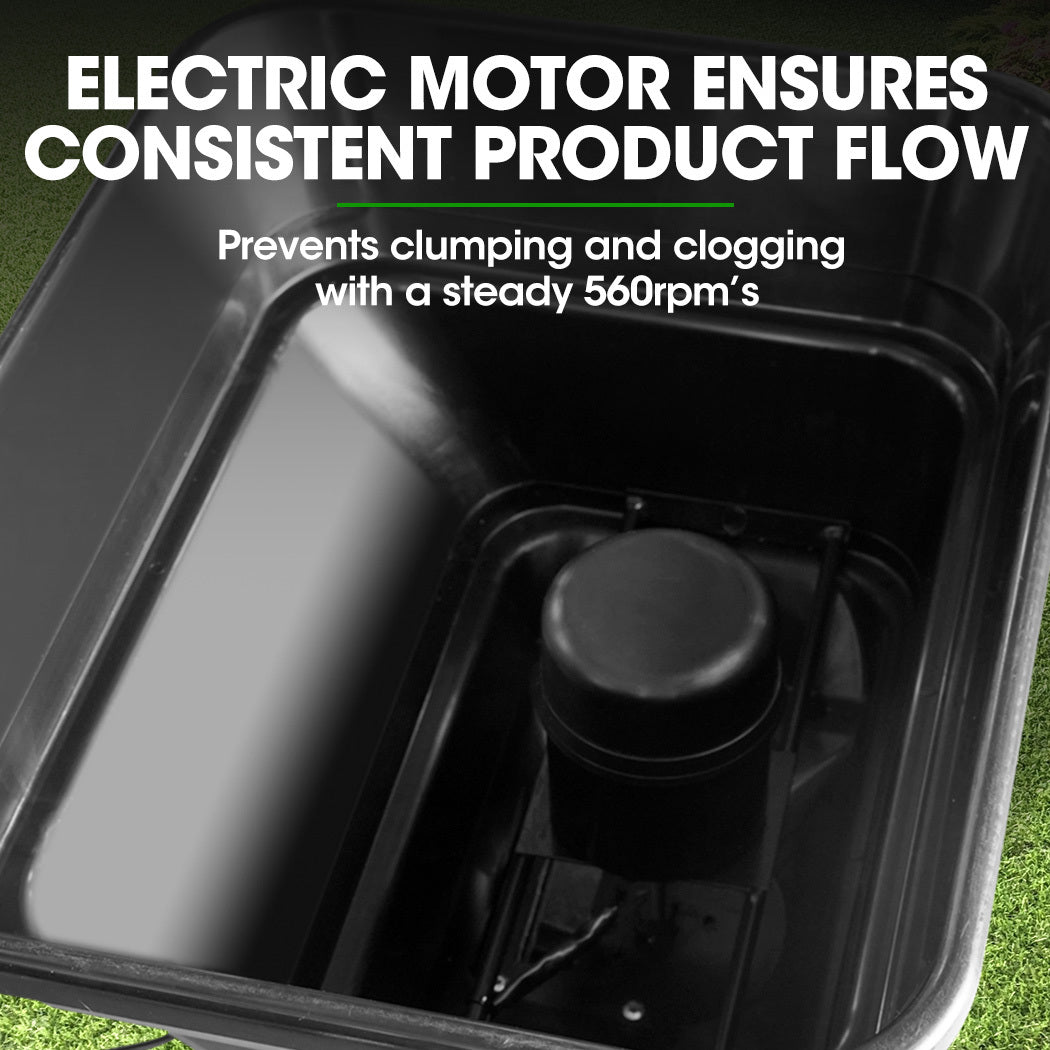 PLANTCRAFT Spreader 12V 36kg 30L Lawn Seed Fertiliser, for ATV, Ride on Mower, with Rain Cover 4