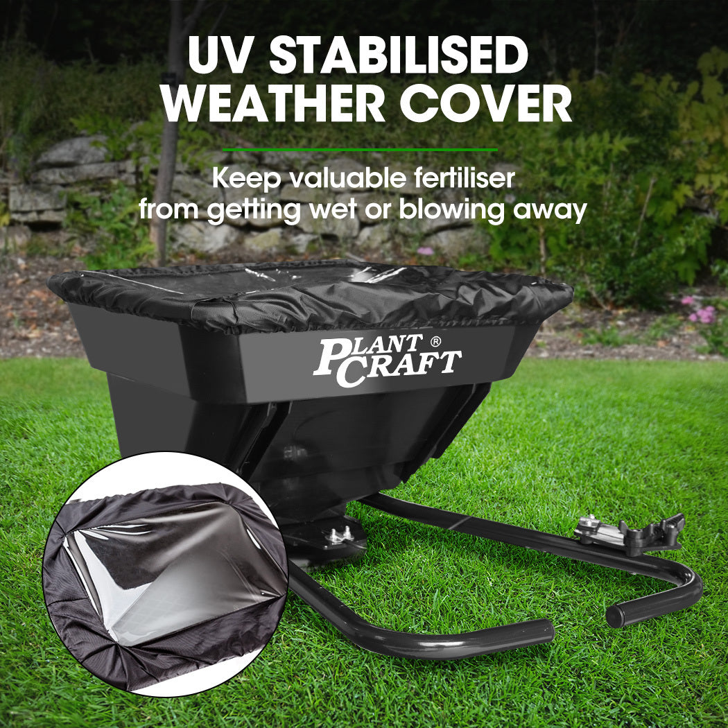 PLANTCRAFT Spreader 12V 36kg 30L Lawn Seed Fertiliser, for ATV, Ride on Mower, with Rain Cover 9