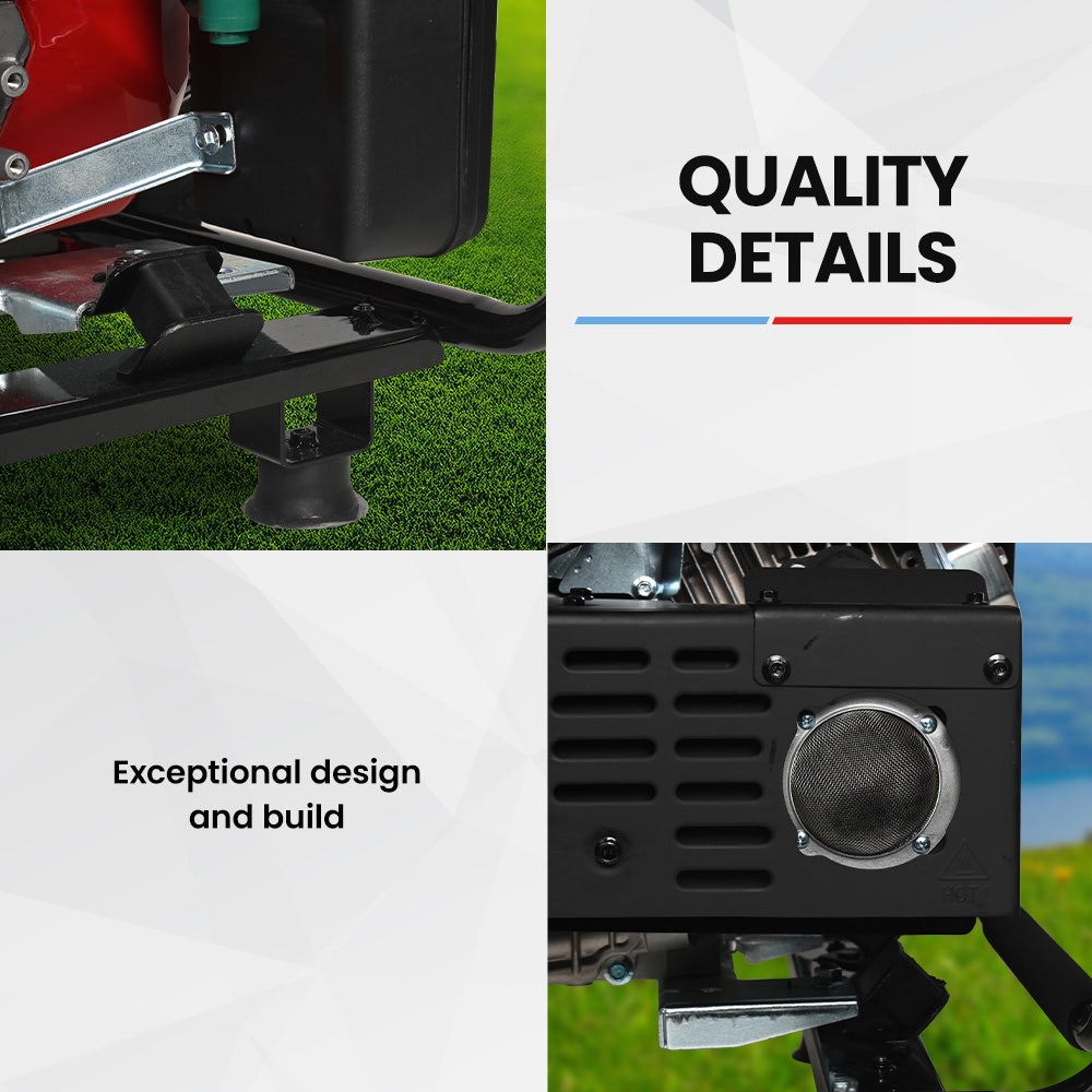 GENPOWER 3.6kW Peak 3.2kW Open Frame Inverter Generator, 2x15A, 11L Tank, Portable, Backup 8