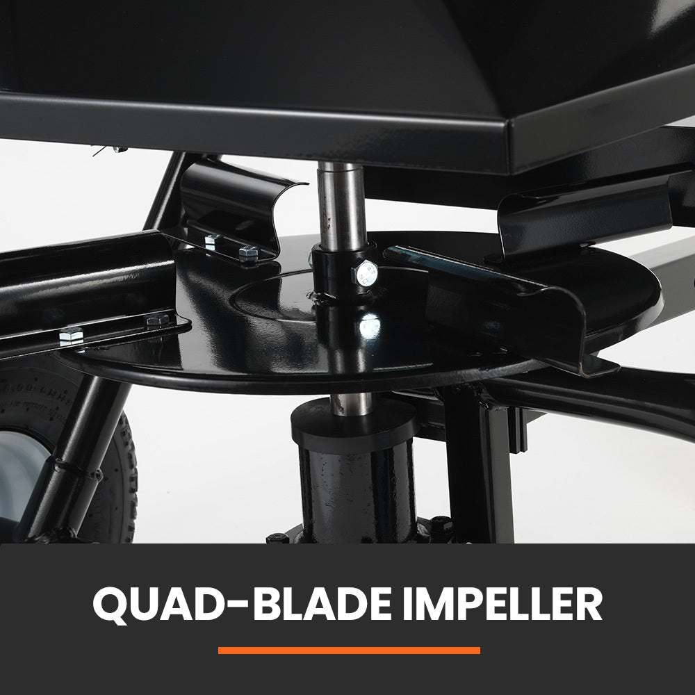 PlantCraft 160L Tow Behind Broadcast Seed and Fertiliser Spreader, 158kg Load, Heavy Duty 8