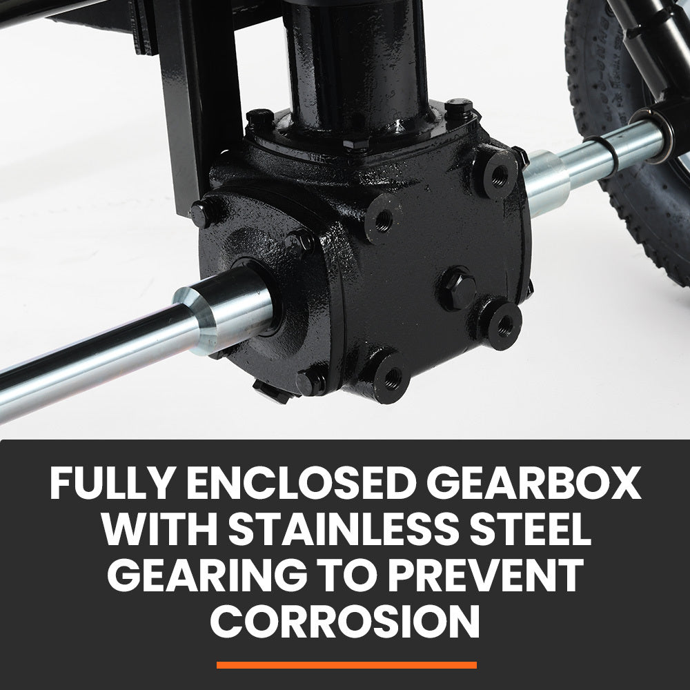 PlantCraft 160L Tow Behind Broadcast Seed and Fertiliser Spreader, 158kg Load, Heavy Duty 9