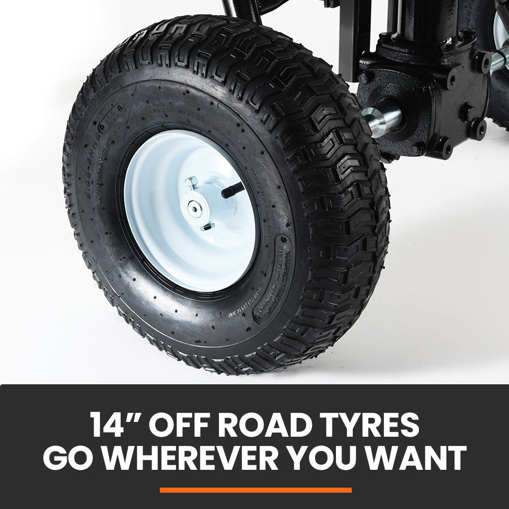 PlantCraft 160L Tow Behind Broadcast Seed and Fertiliser Spreader, 158kg Load, Heavy Duty 10