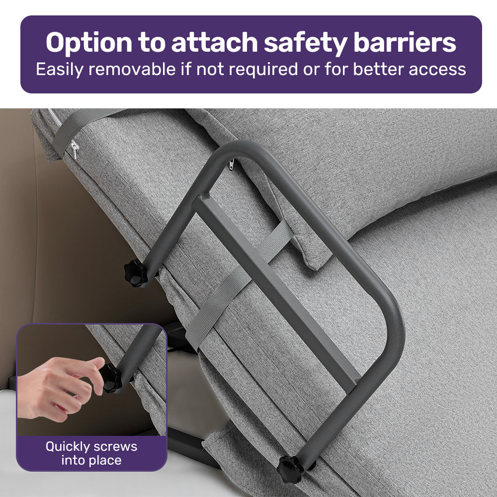 Equipmed Electric Adjustable Bed Backrest, German-Engineered Power Lifting Back Support with Remote Control, Grey 6