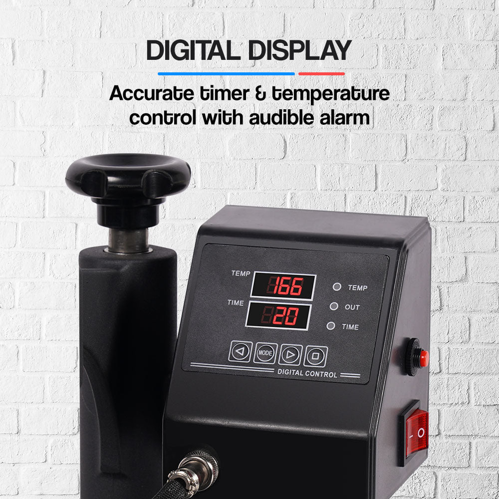 THERMOMATE 38x29cm 5in1 Swing Away Heat Press Machine, Includes T-Shirt, Mug, Cap, Plate Presses 9