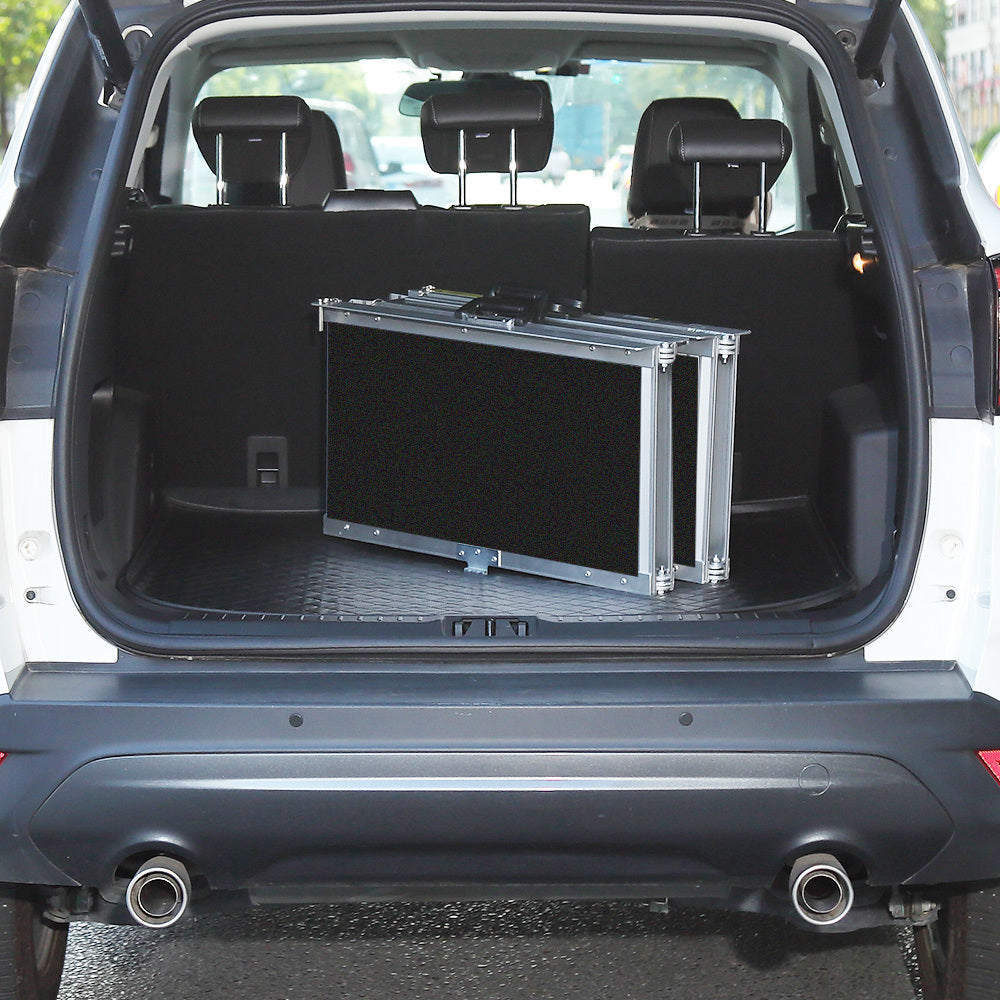 EQUIPMED 182cm Portable Folding Aluminium Access Ramp, 272kg Rated, Black Ultra-Grip, for Wheelchair, Mobility Scooter 5