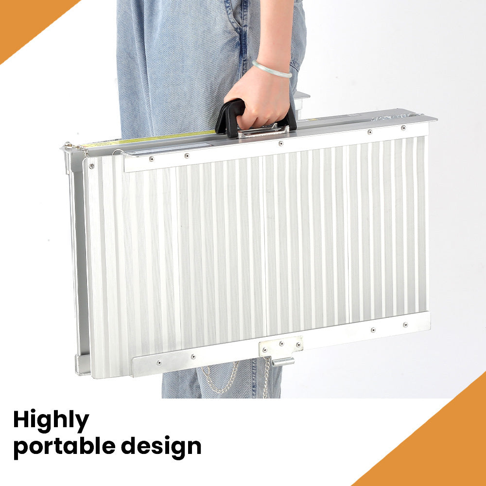 EQUIPMED 182cm Portable Folding Aluminium Access Ramp, 272kg Rated, for Wheelchair, Mobility Scooter, Rollator 4