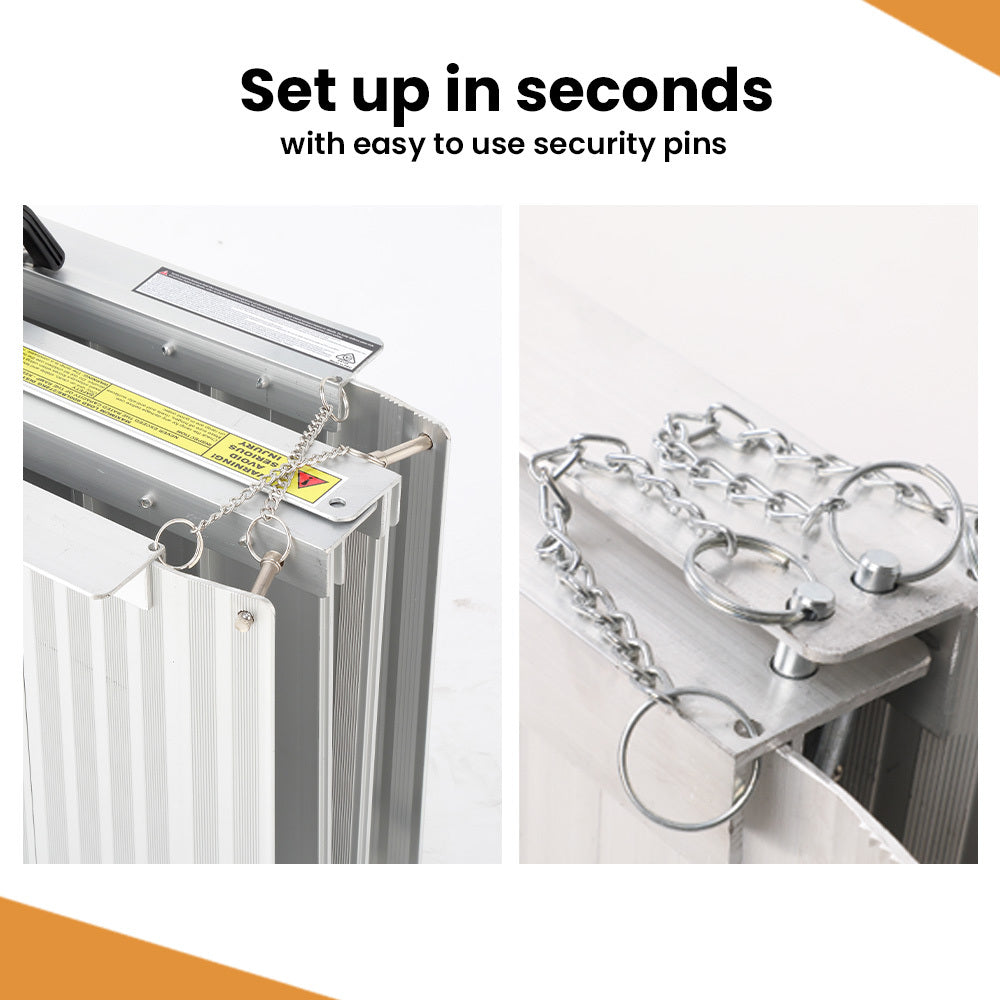 EQUIPMED 182cm Portable Folding Aluminium Access Ramp, 272kg Rated, for Wheelchair, Mobility Scooter, Rollator 7