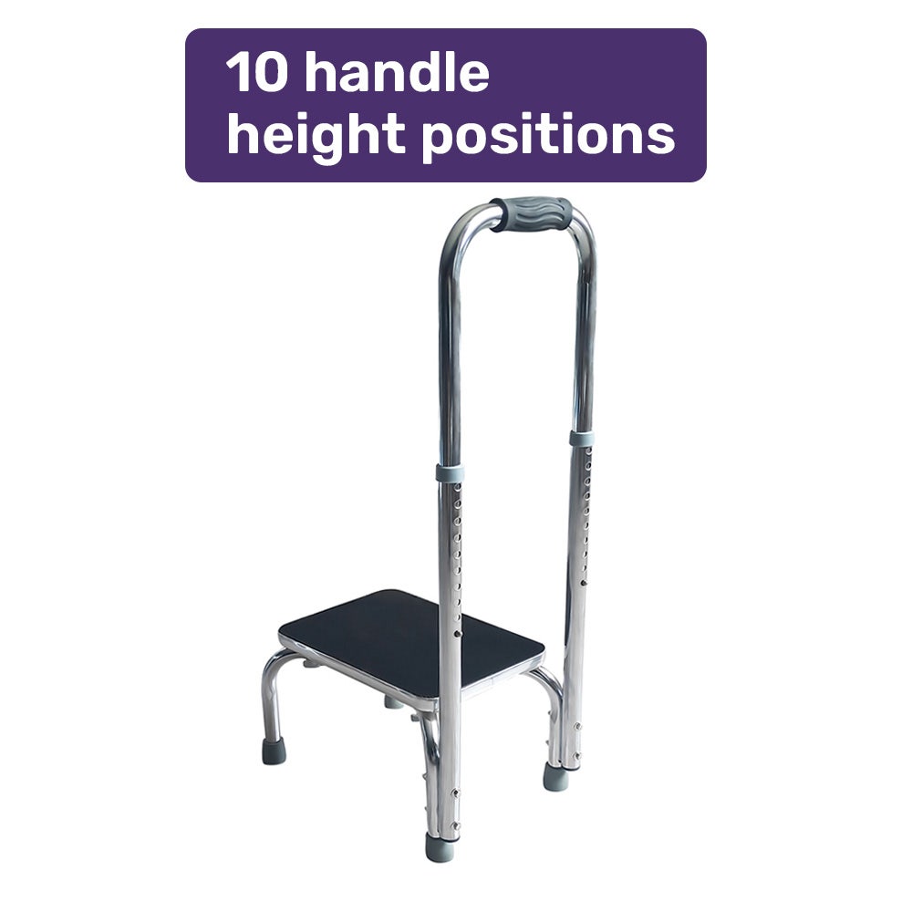 Equipmed Bath and Shower Assistance Step Mobility Aid, 150kg Max Capacity, with Handle Height Adjustment 3