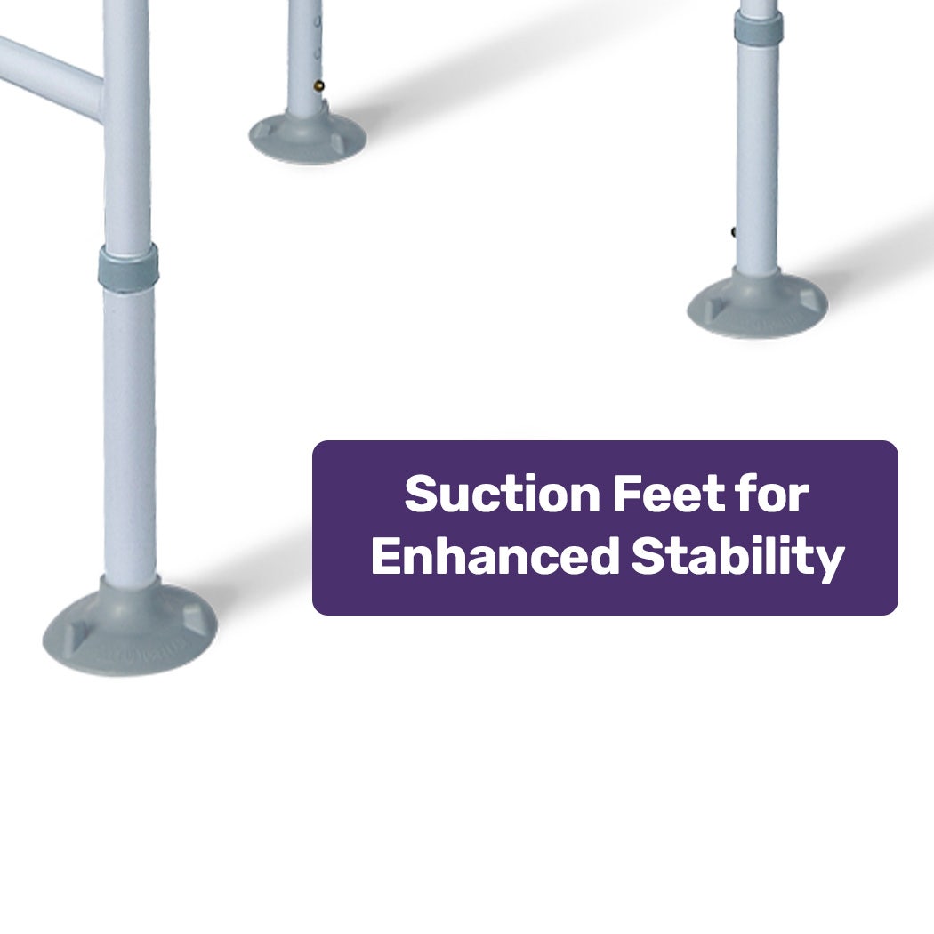 Equipmed Over Toilet Support Frame Safety Grab Aid Rail, 125kg Capacity, Adjustable Height and Width 4