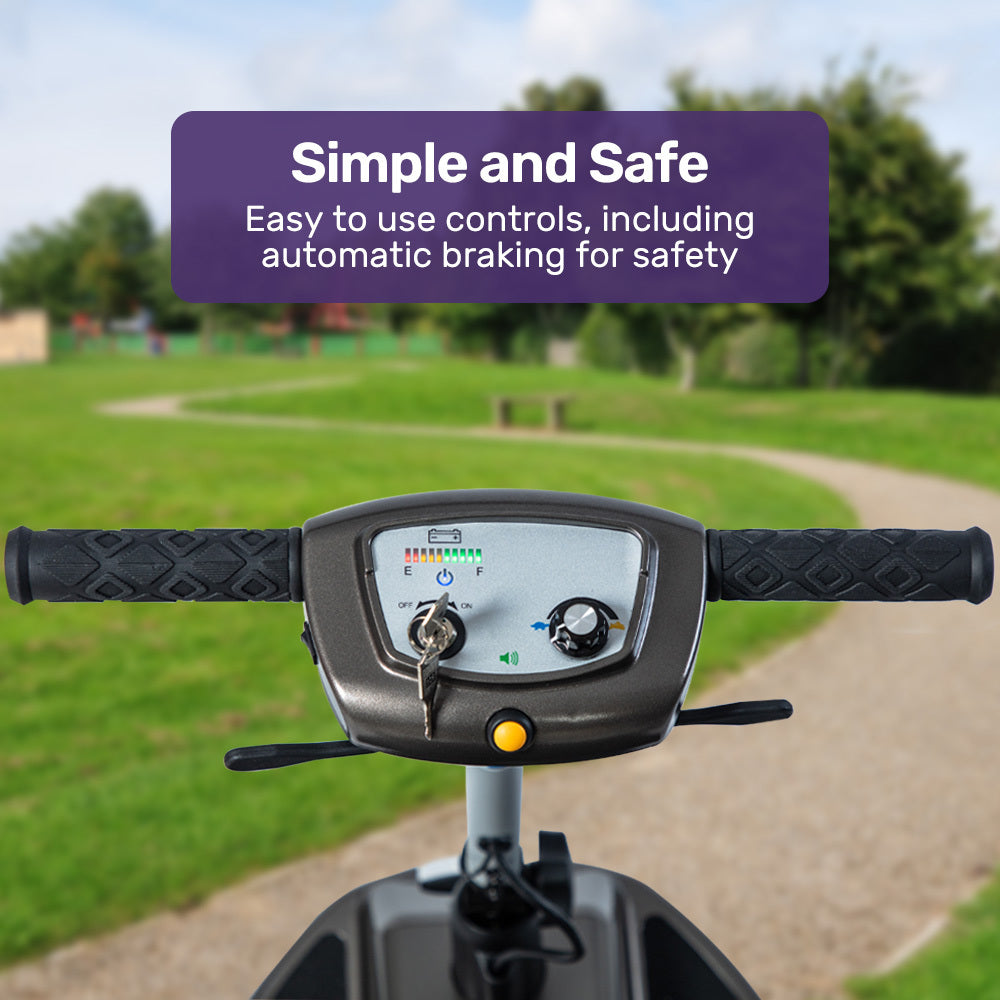 EQUIPMED Ultra-Lightweight Folding Electric Mobility Scooter, 19kg with Battery Removed, 120kg Capacity, Long Range, Brushless Motor, Portable 5