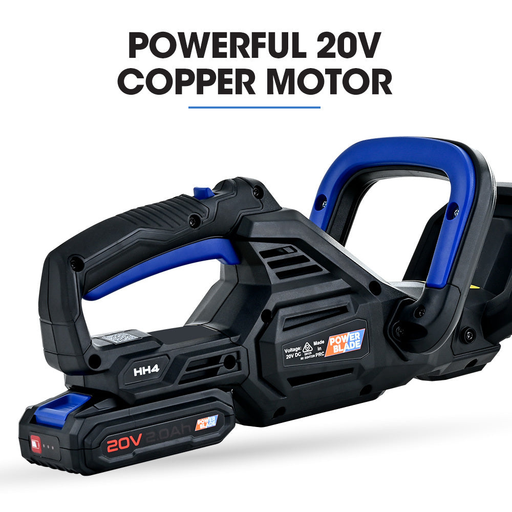 POWERBLADE HH4 20V Cordless Electric Hedge Trimmer Kit, with Lithium Battery and Fast Charger 3