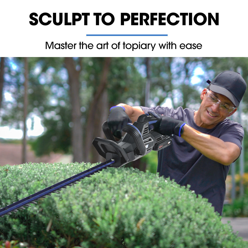 POWERBLADE HH4 20V Cordless Electric Hedge Trimmer Kit, with Lithium Battery and Fast Charger 6