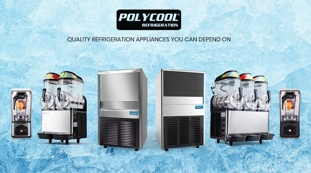 POLYCOOL Commercial Ice Maker Machine, up to 45kg/24hr, Donper Compressor, Undercounter, Freestanding 5