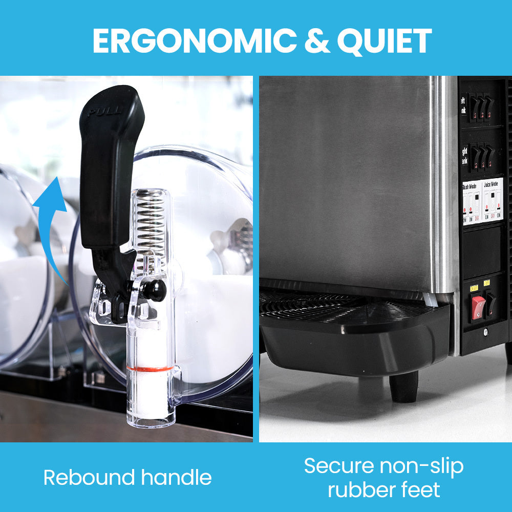 POLYCOOL 24L Double Tank Commercial Slush Machine, Quality Donper Compressor, Frozen Slushy Maker 8