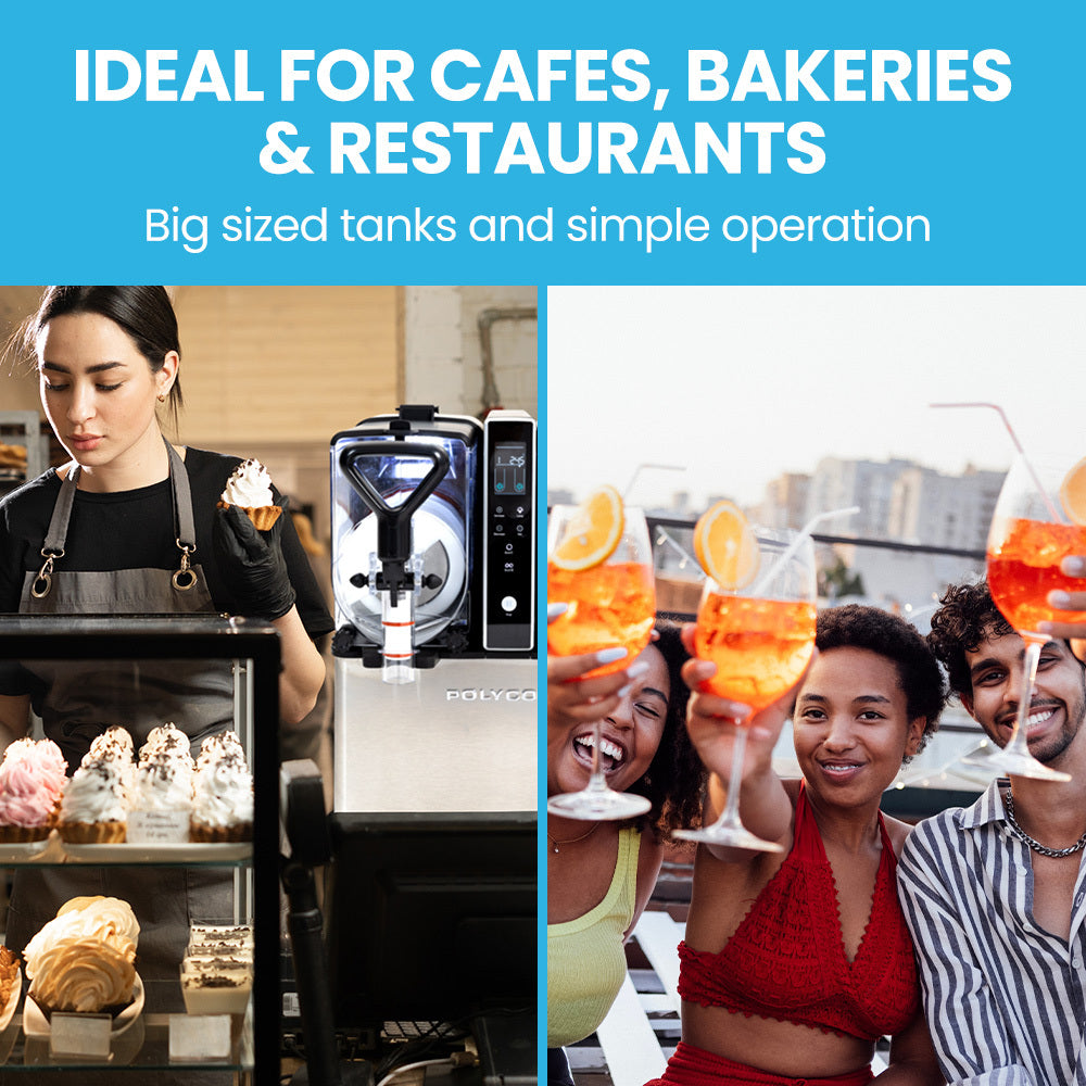 POLYCOOL 24L Double Tank Commercial Slush Machine, Quality Donper Compressor, Frozen Slushy Maker 10