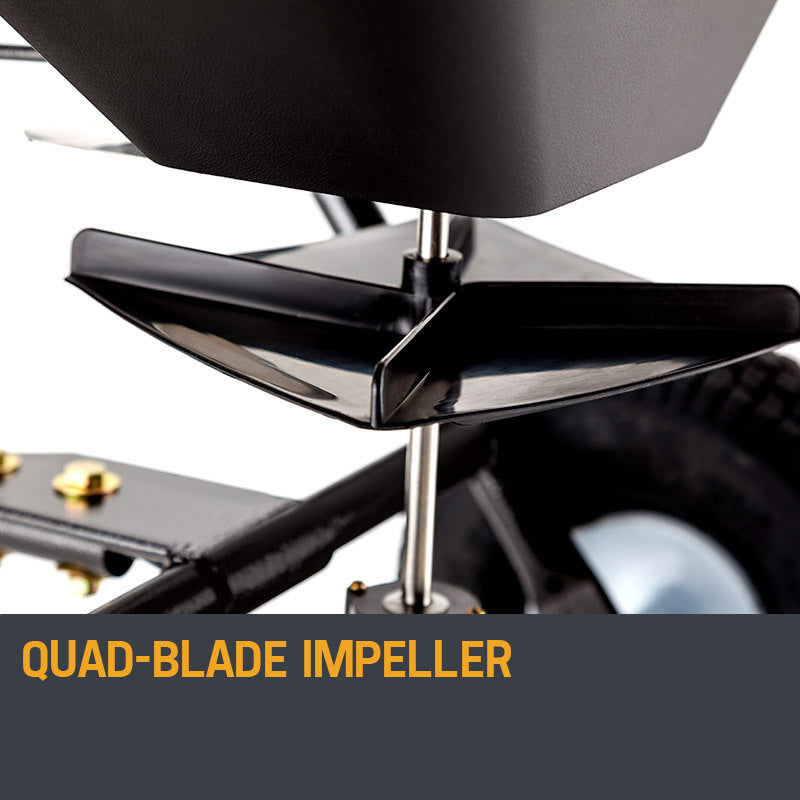 PLANTCRAFT Tow Behind Broadcast Spreader 30kg 26L Seed Fertiliser Tow Rotary 8