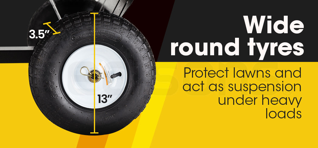 PLANTCRAFT 400LBS Poly Dump Cart Garden Tip Trailer Tray Tow Quad ATV Ride 5