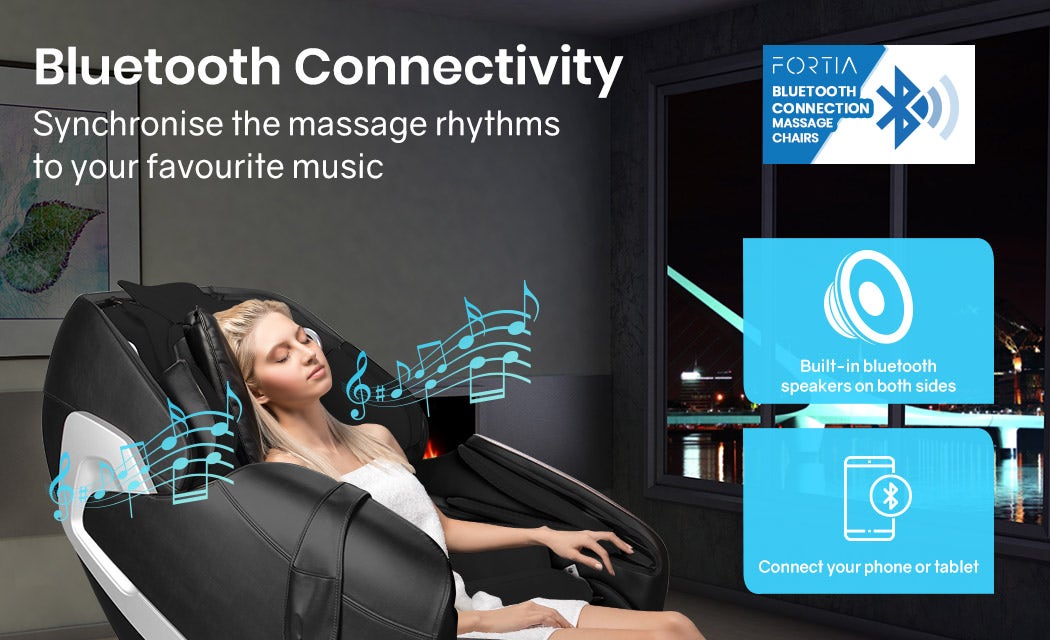 FORTIA Electric Massage Chair Full Body Shiatsu Recliner Zero Gravity Heating Massager, Remote Control 7