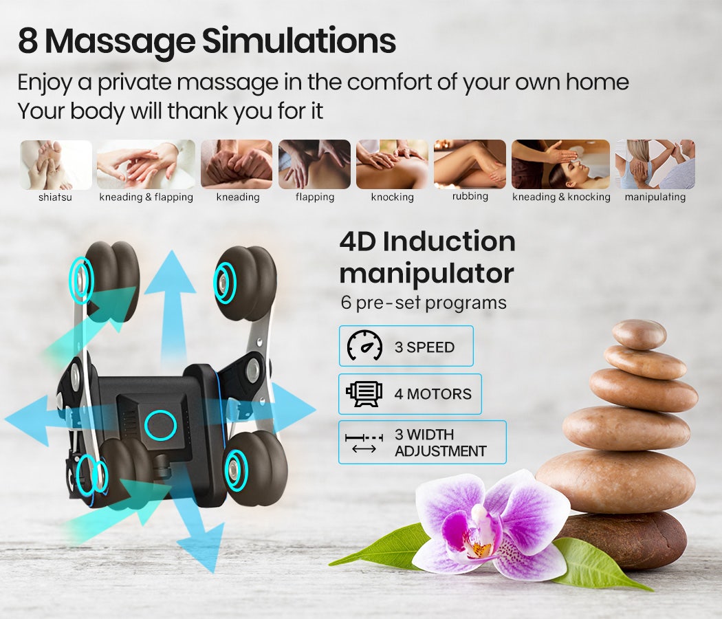 FORTIA Electric Massage Chair Full Body Shiatsu Recliner Zero Gravity Heating Massager, Remote Control 10