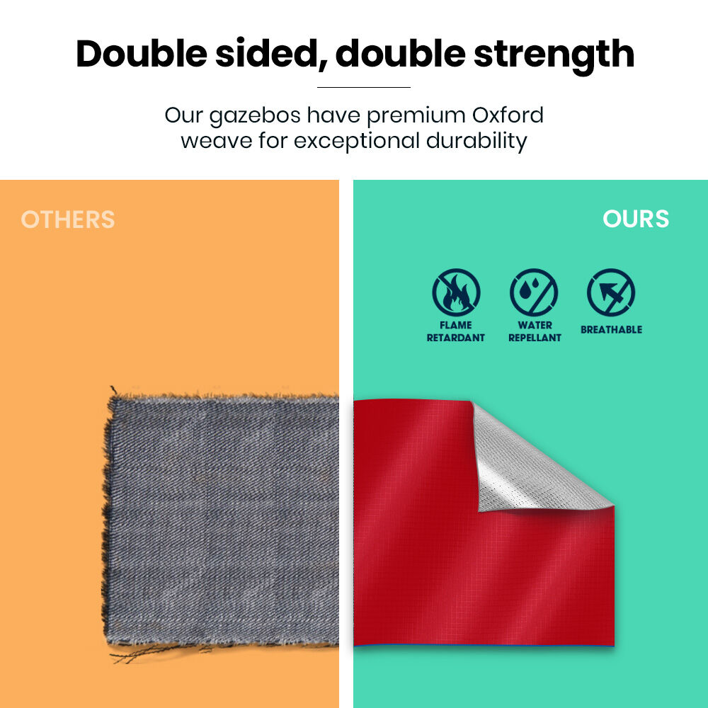 RED TRACK 3.6x2.2m Ultra Compact Folding Gazebo, Walls, Carry bag, Portable Outdoor Popup Marquee for Camping Beach 5