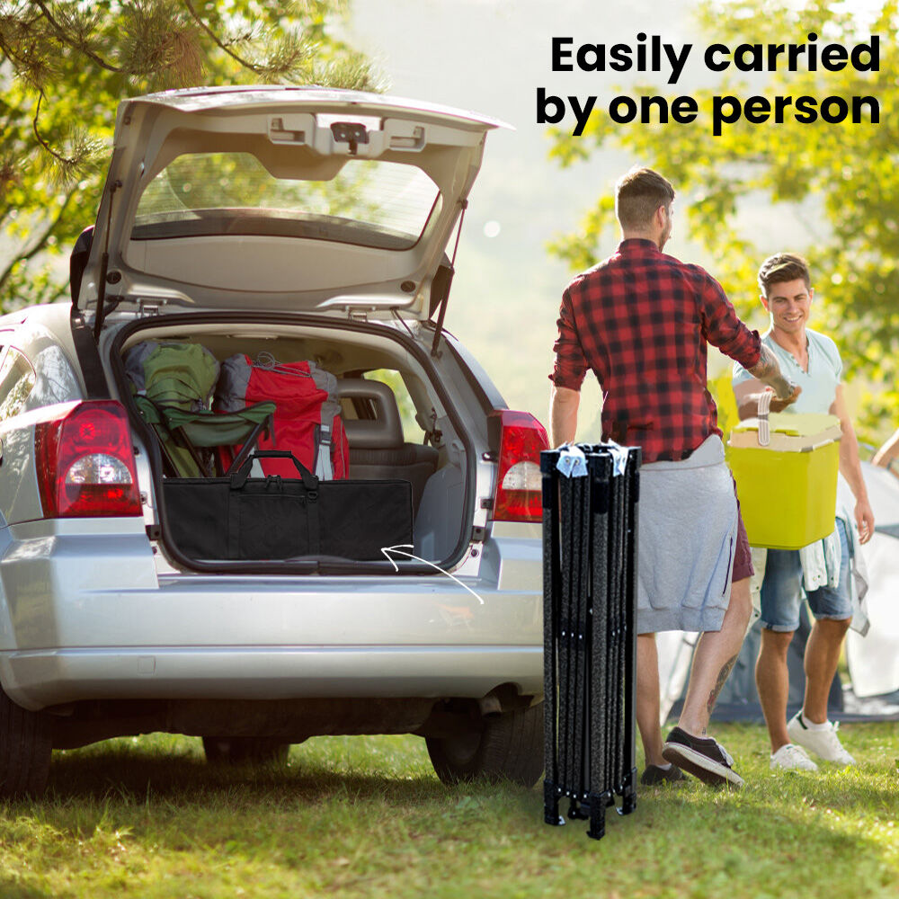 RED TRACK 3.6x2.2m Ultra Compact Folding Gazebo, Walls, Carry bag, Portable Outdoor Popup Marquee for Camping Beach, White 7