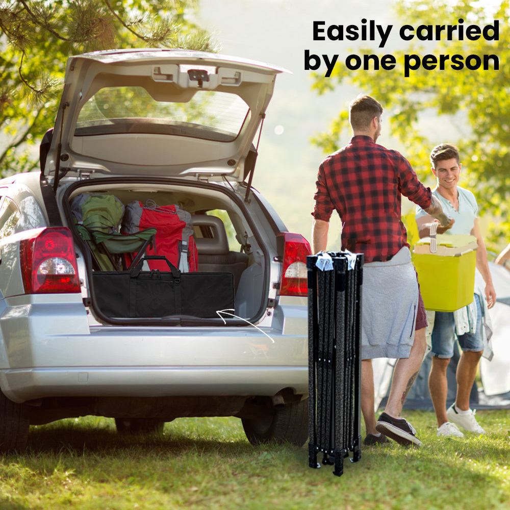 RED TRACK 3x3m Ultra Compact Folding Gazebo, Walls, Carry bag, Portable Outdoor Popup Marquee for Camping Beach, Navy Blue 7