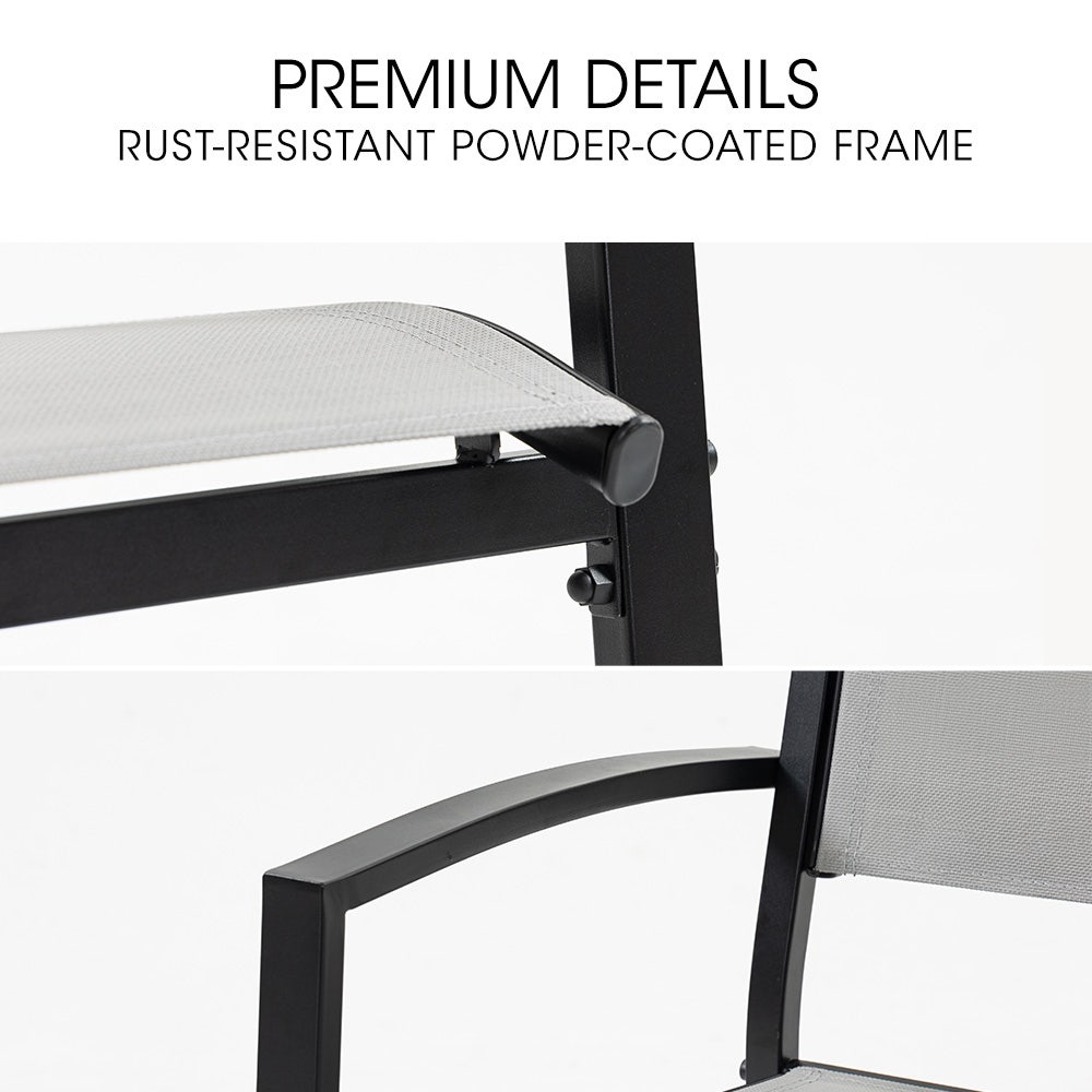 FORTIA 7pc Outdoor Dining Furniture Set, Table and Chairs Setting for Outside 3