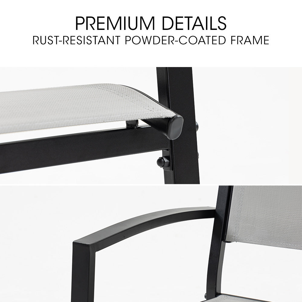 FORTIA 6pc Outdoor Dining Chair Set, for Outside 4