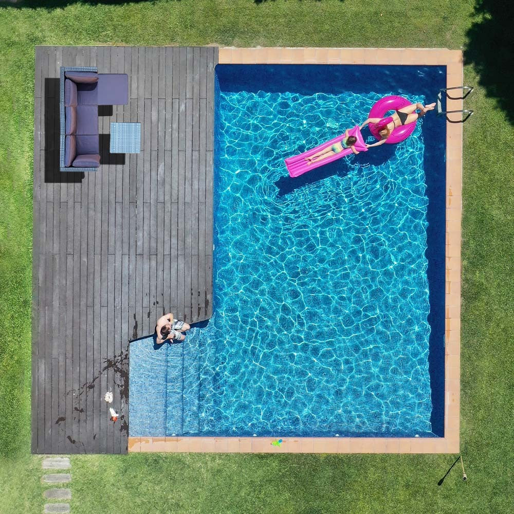 LONDON RATTAN 4 Seater Modular Outdoor Lounge Setting with Coffee Table, Ottoman, Grey 7