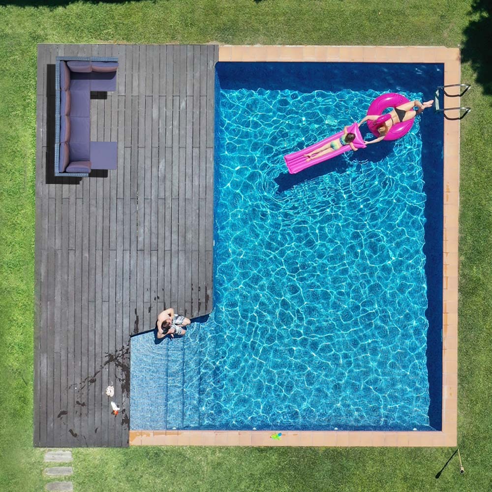 LONDON RATTAN 6 Seater Modular Outdoor Lounge Setting with Ottoman, Grey 7