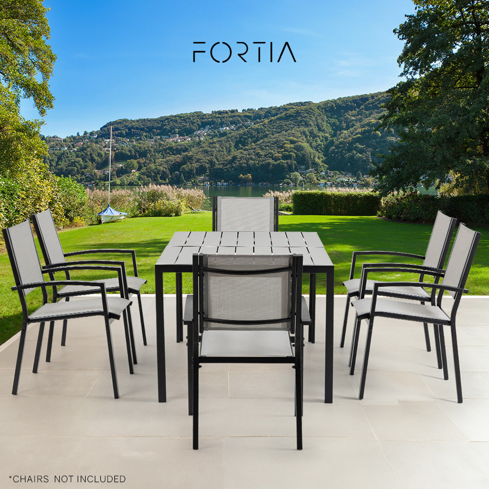 FORTIA 150x90cm Outdoor Dining Table, Rectangular, Furniture for Outside 7