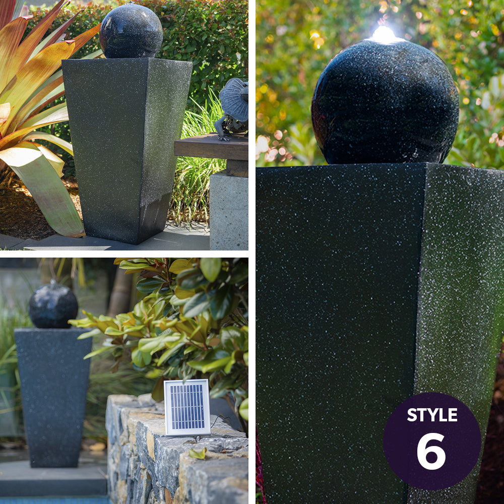 PROTEGE 3 Tier Solar Powered Water Feature Fountain Bird Bath - Light Grey 8