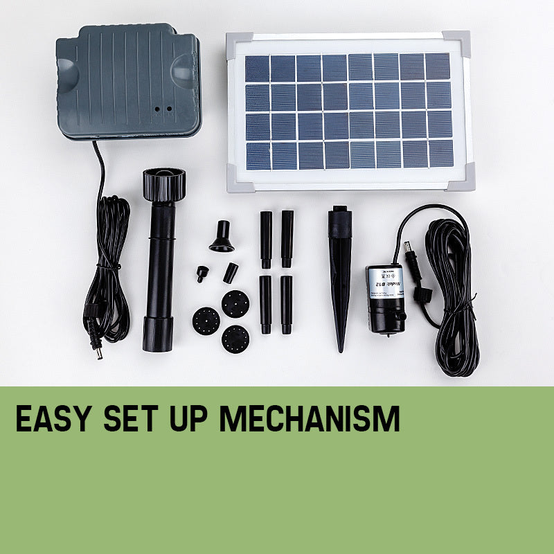 Protege 25W Solar Powered Fountain Submersible Water Pump with Battery Pond Kit Garden 3