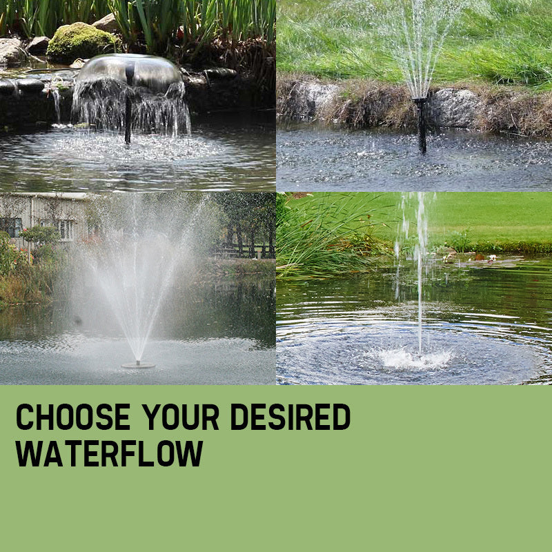 Protege 25W Solar Powered Fountain Submersible Water Pump with Battery Pond Kit Garden 8