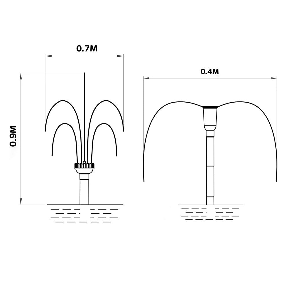 PROTEGE 10W Solar Powered Water Fountain Pump Pond Kit with Eco Filter Box 5